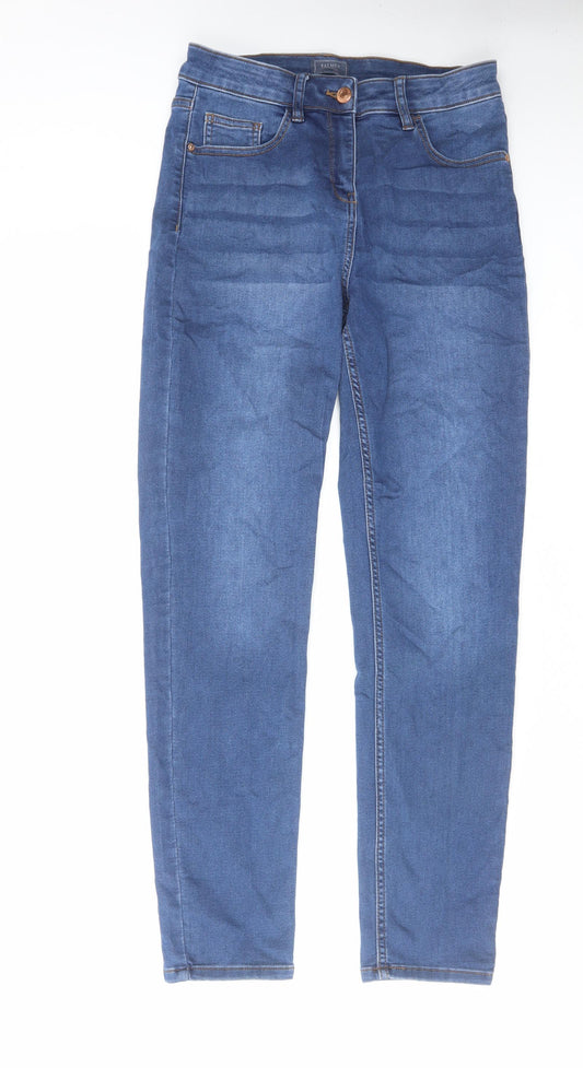 Falmer Womens Blue Cotton Skinny Jeans Size 10 L30 in Regular Zip