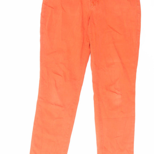 Gap Womens Orange Cotton Tapered Jeans Size 10 L29 in Regular Zip