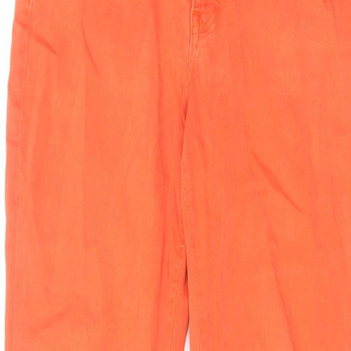 Gap Womens Orange Cotton Tapered Jeans Size 10 L29 in Regular Zip