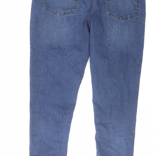 Avenue Womens Blue Cotton Skinny Jeans Size 12 L29 in Regular Zip