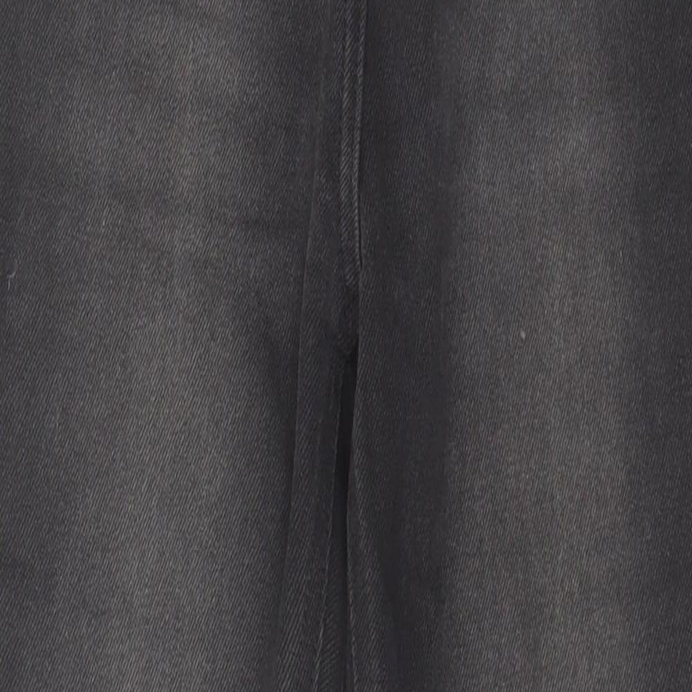 NEXT Womens Black Cotton Skinny Jeans Size 8 L26 in Regular Zip