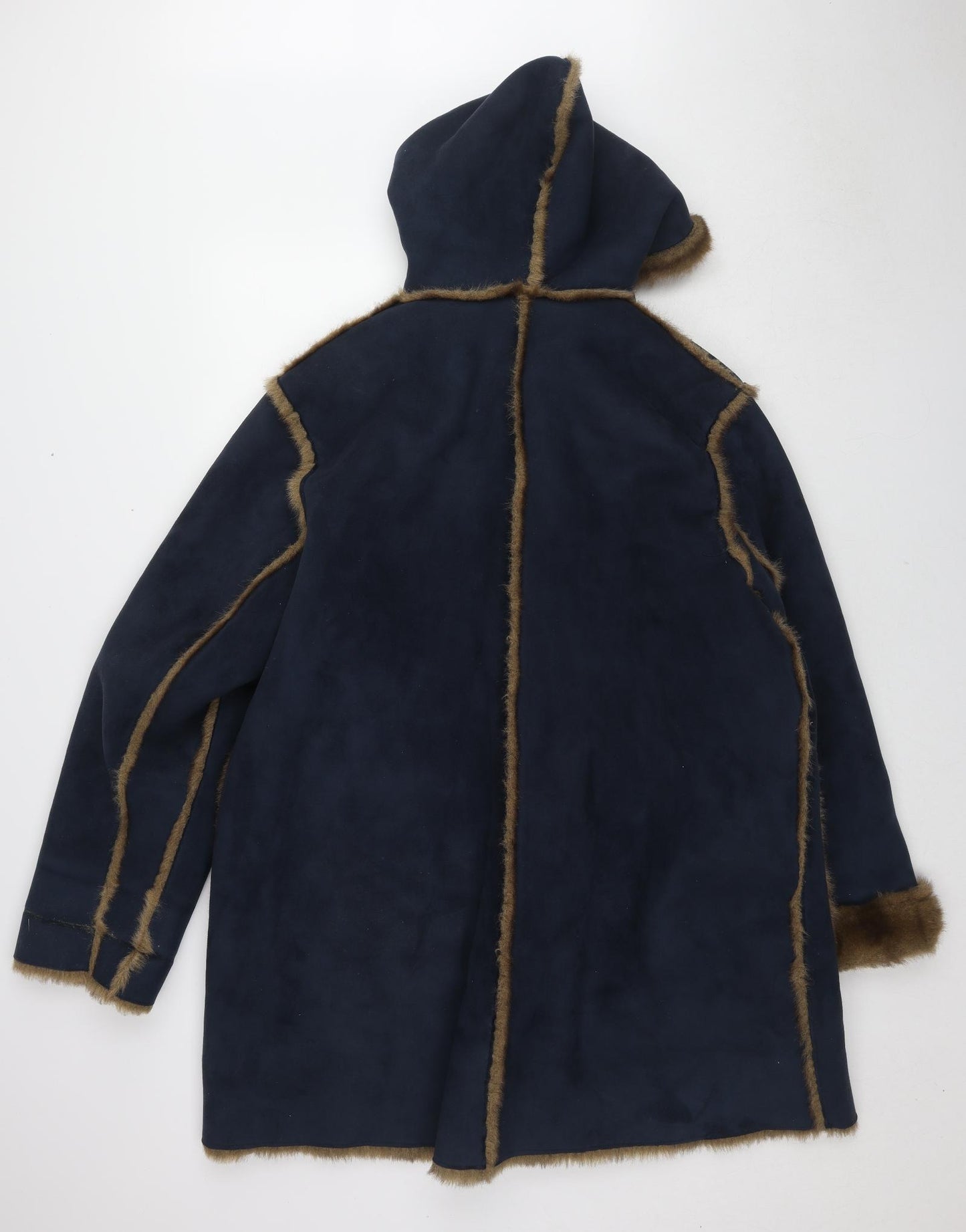 Dennis Basso Womens Blue Overcoat Coat Size 2XL Button