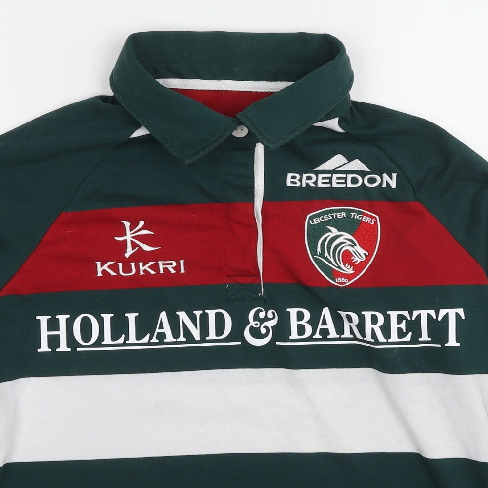 Kukri Womens Green Colourblock Polyester Pullover Sweatshirt Size 16 Pullover - Leicester Tigers