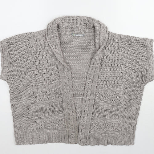 Marks and Spencer Womens Grey V-Neck Acrylic Cardigan Jumper Size 18