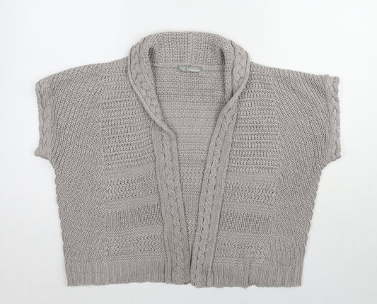 Marks and Spencer Womens Grey V-Neck Acrylic Cardigan Jumper Size 18