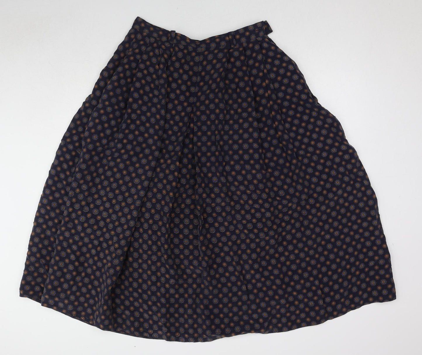 Libra Womens Blue Geometric Polyester Tulip Skirt Size 10 Zip
