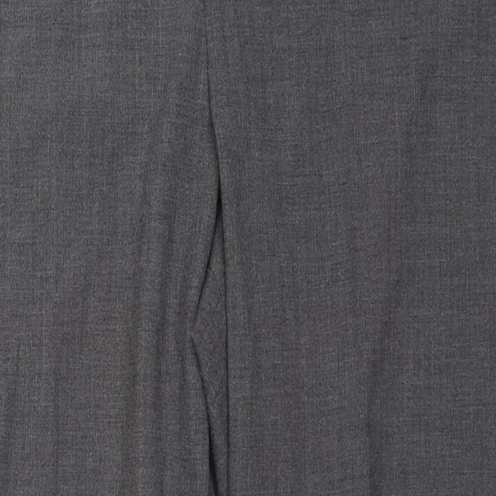 Marks and Spencer Womens Grey Polyester Dress Pants Trousers Size 18 L28 in Regular Zip