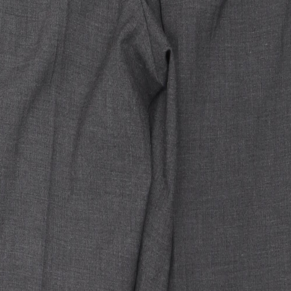 Marks and Spencer Womens Grey Polyester Dress Pants Trousers Size 18 L28 in Regular Zip