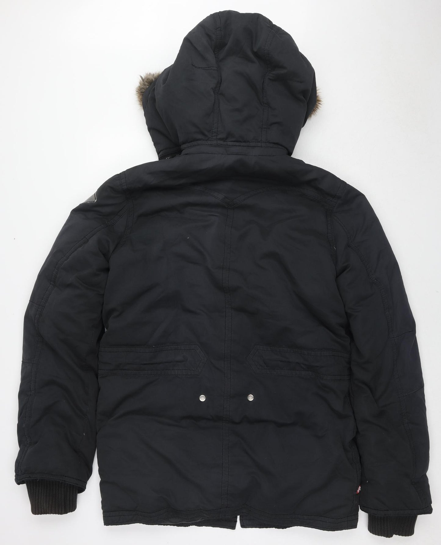 Levi's Womens Black Puffer Jacket Jacket Size M Zip