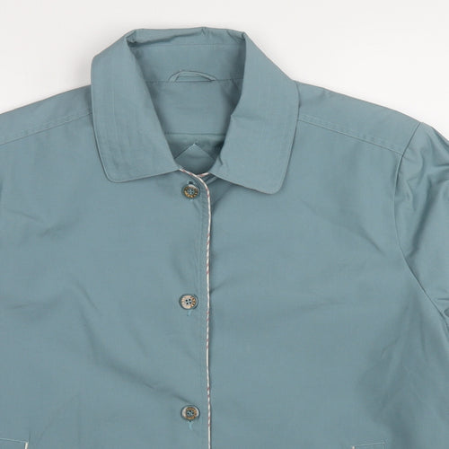 David Barry Womens Blue Jacket Size 18 Button