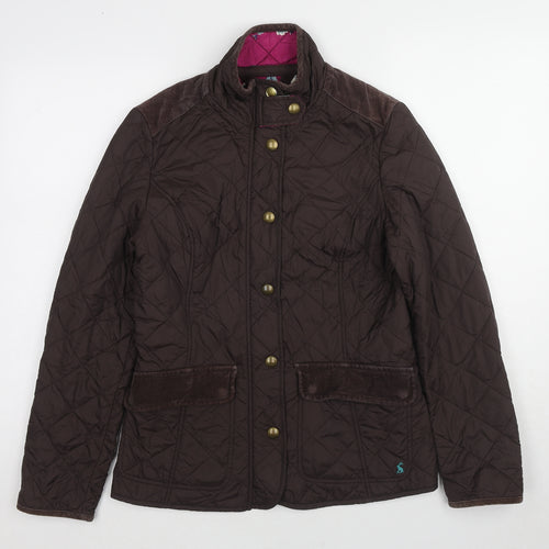 Joules Womens Brown Quilted Jacket Size 10 Zip