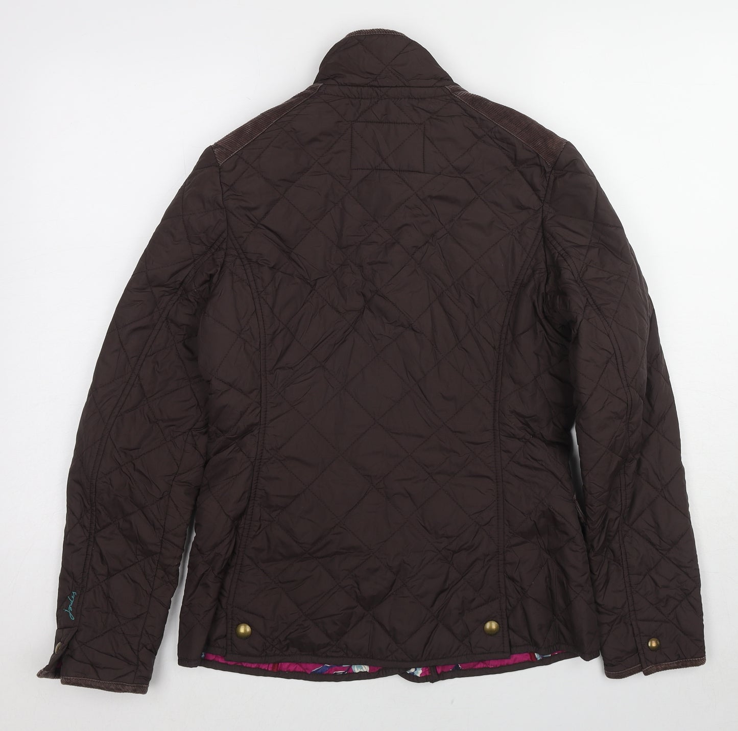 Joules Womens Brown Quilted Jacket Size 10 Zip