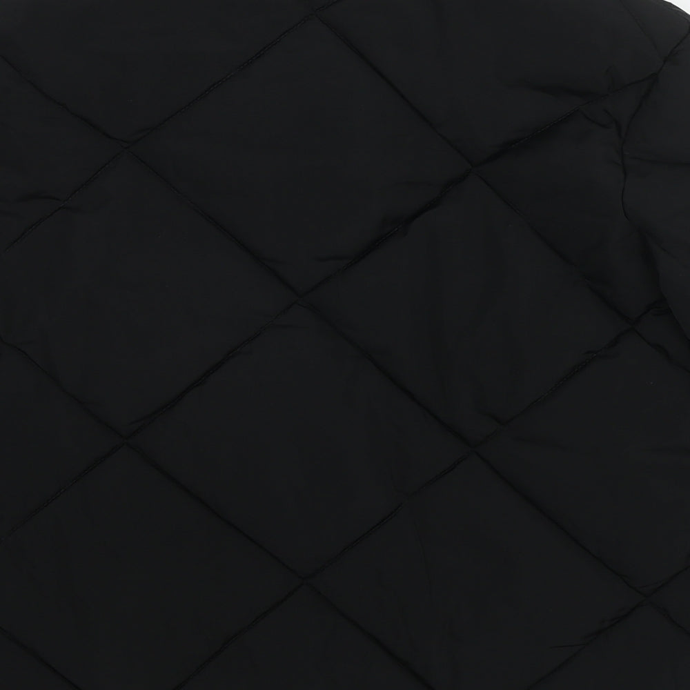 NEXT Womens Black Quilted Jacket Size 6 Zip