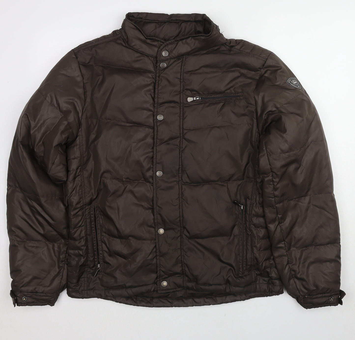 Fustenberg Womens Brown Puffer Jacket Jacket Size L Zip