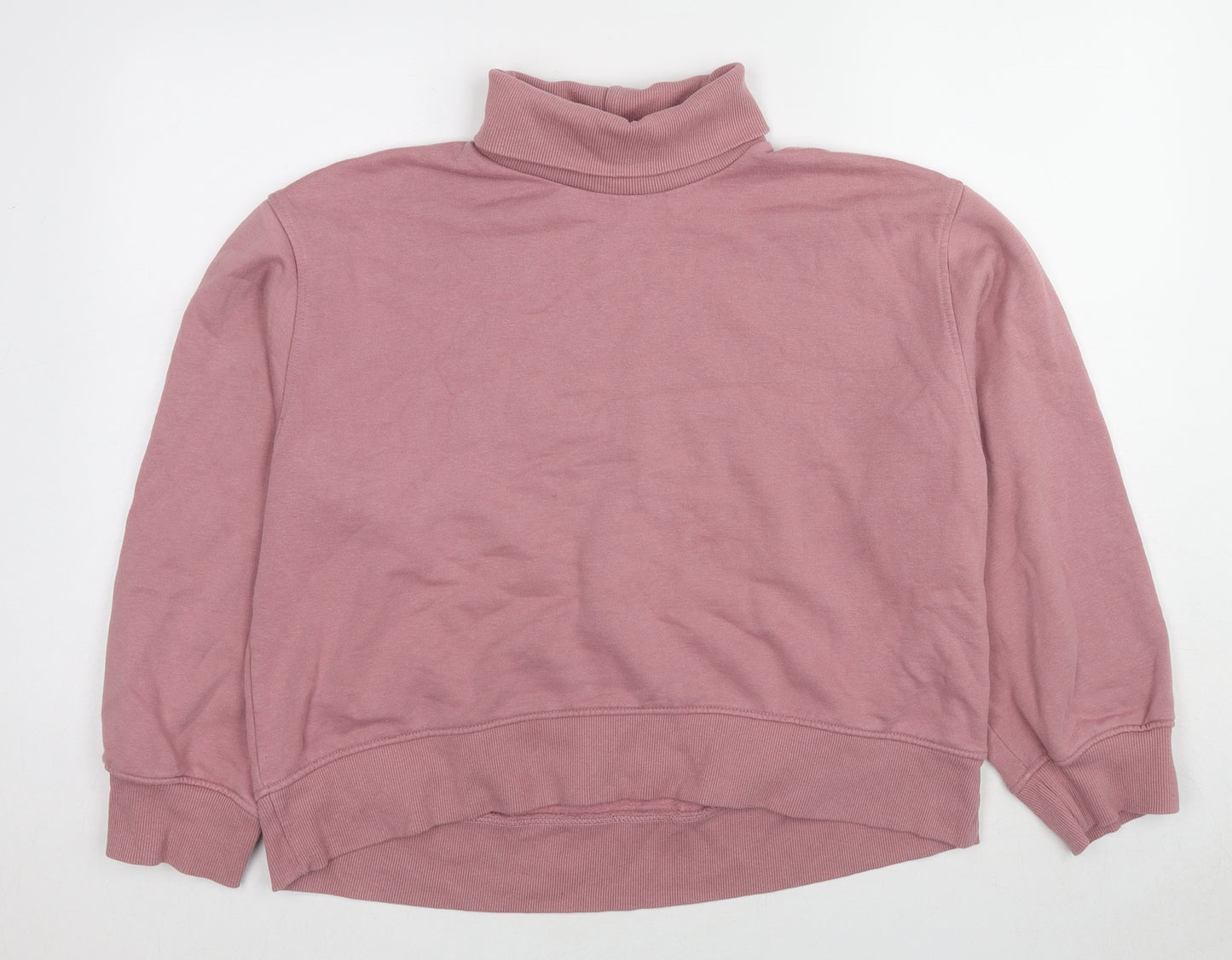 Zara Womens Pink Cotton Pullover Sweatshirt Size L Pullover