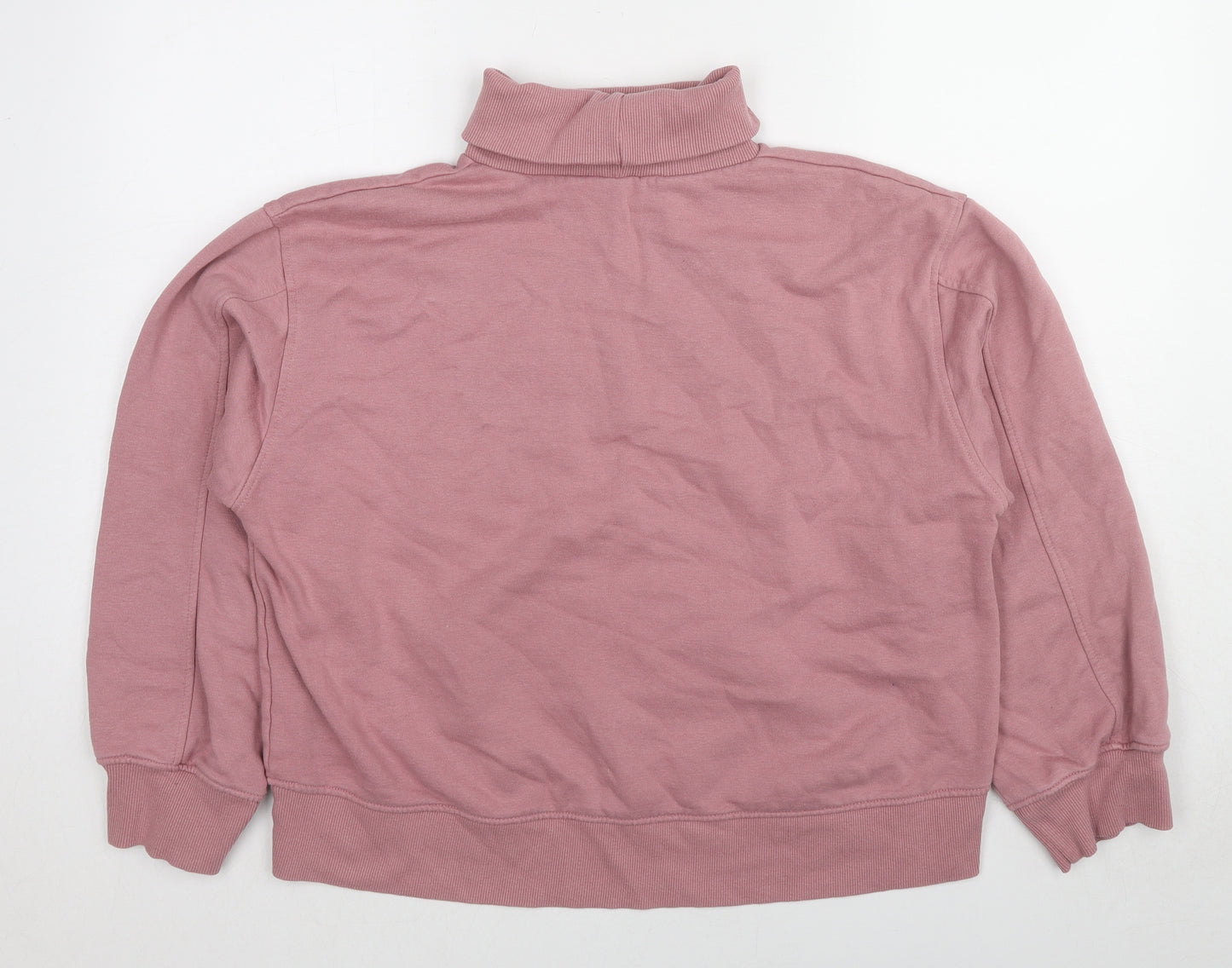 Zara Womens Pink Cotton Pullover Sweatshirt Size L Pullover