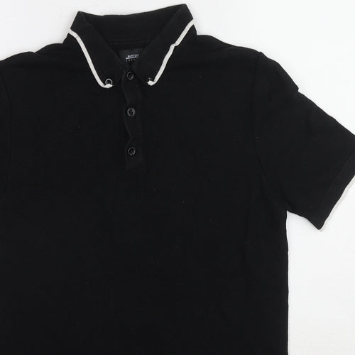 Burton Mens Black Cotton Polo Size XS Collared Pullover