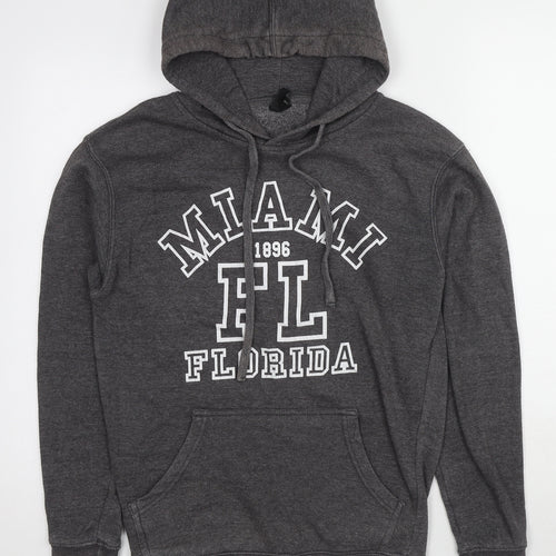 Point Womens Grey Cotton Pullover Hoodie Size S Pullover - Miami Florida