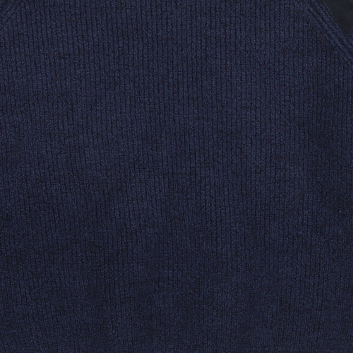 Lochcarron of Scotland Womens Blue Round Neck Wool Pullover Jumper Size L