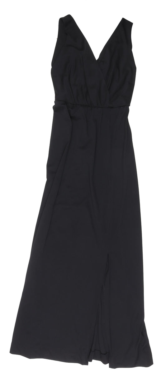 Berkertex Womens Black Polyester Maxi Size 10 V-Neck Pullover