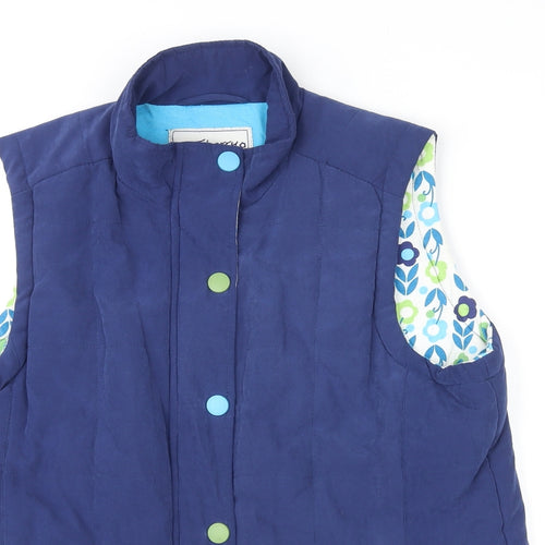 Tayberry Womens Blue Gilet Jacket Size L Zip