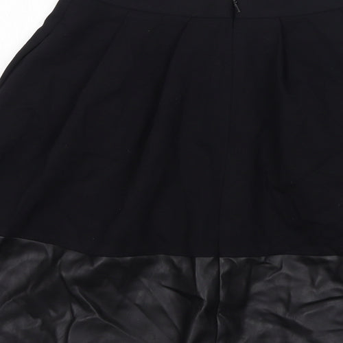 Banana Republic Womens Black Viscose A-Line Skirt Size 4 Zip