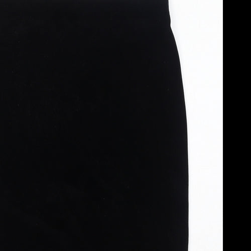 Marks and Spencer Womens Black Polyester Straight & Pencil Skirt Size 10