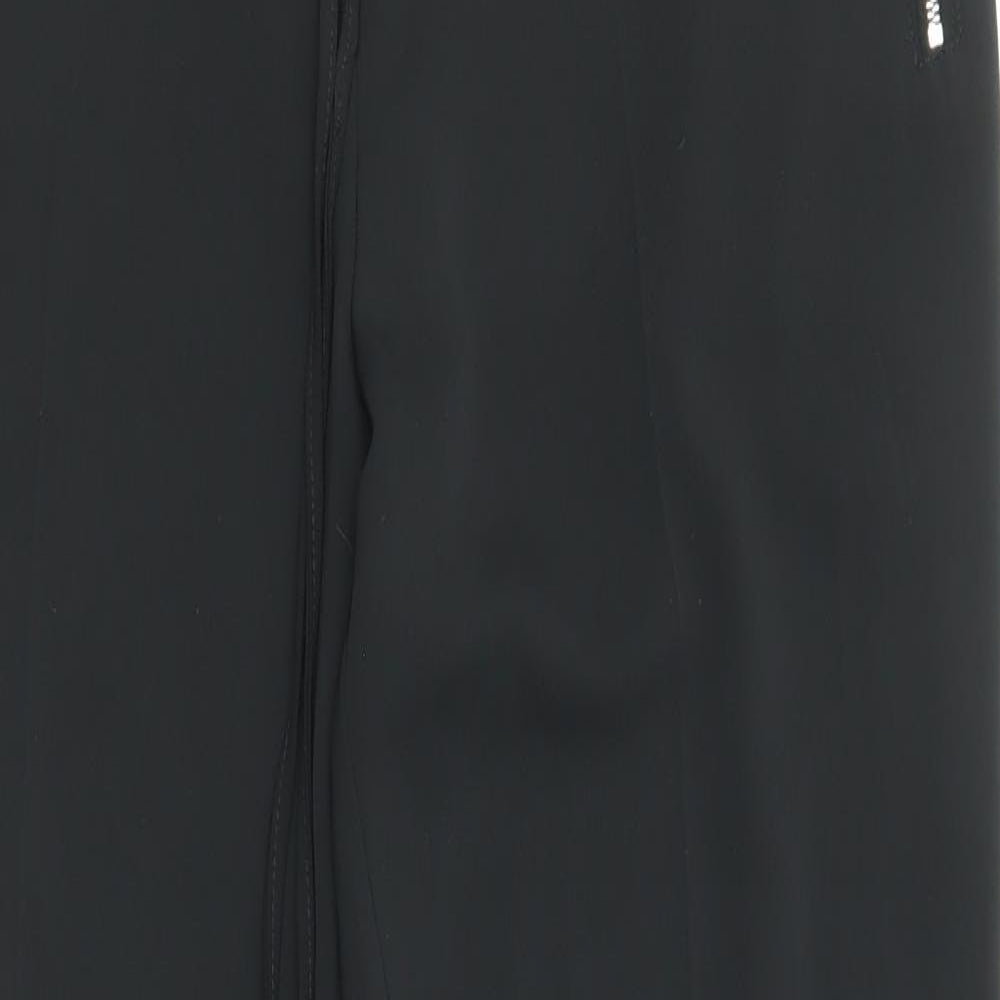 Wallis Womens Black Polyester Jogger Trousers Size 14 L28 in Regular Drawstring