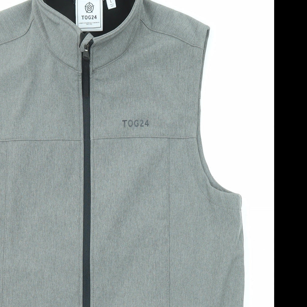 TOG24 Mens Grey Gilet Jacket Size L Zip