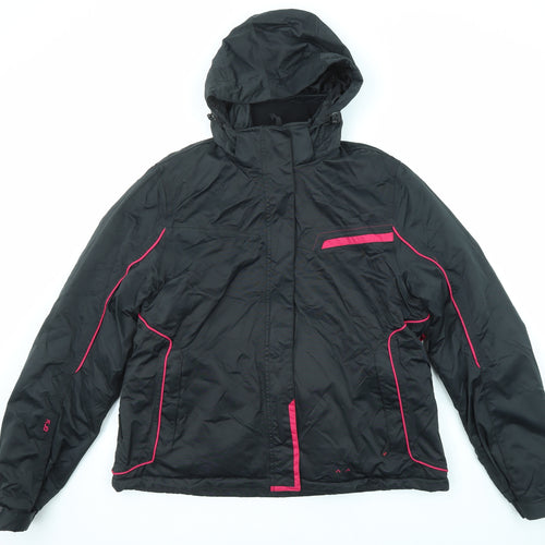 Parallel Womens Black Windbreaker Jacket Size 16 Zip