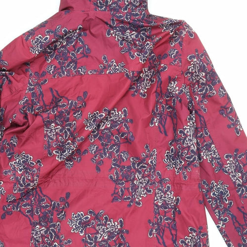 Bonmarché Womens Purple Floral Jacket Size 16 Zip