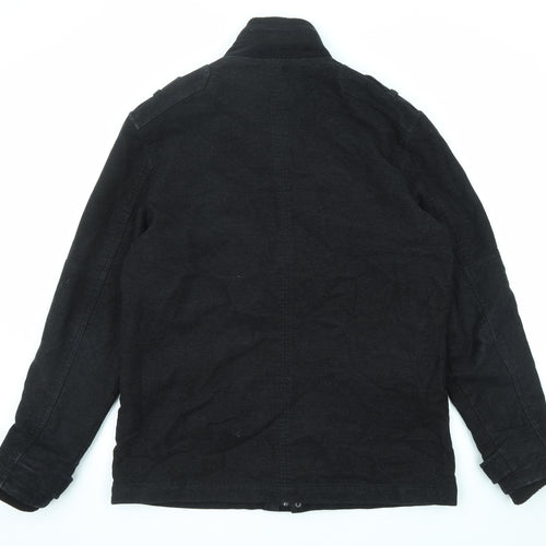NEXT Mens Black Jacket Coat Size L Zip