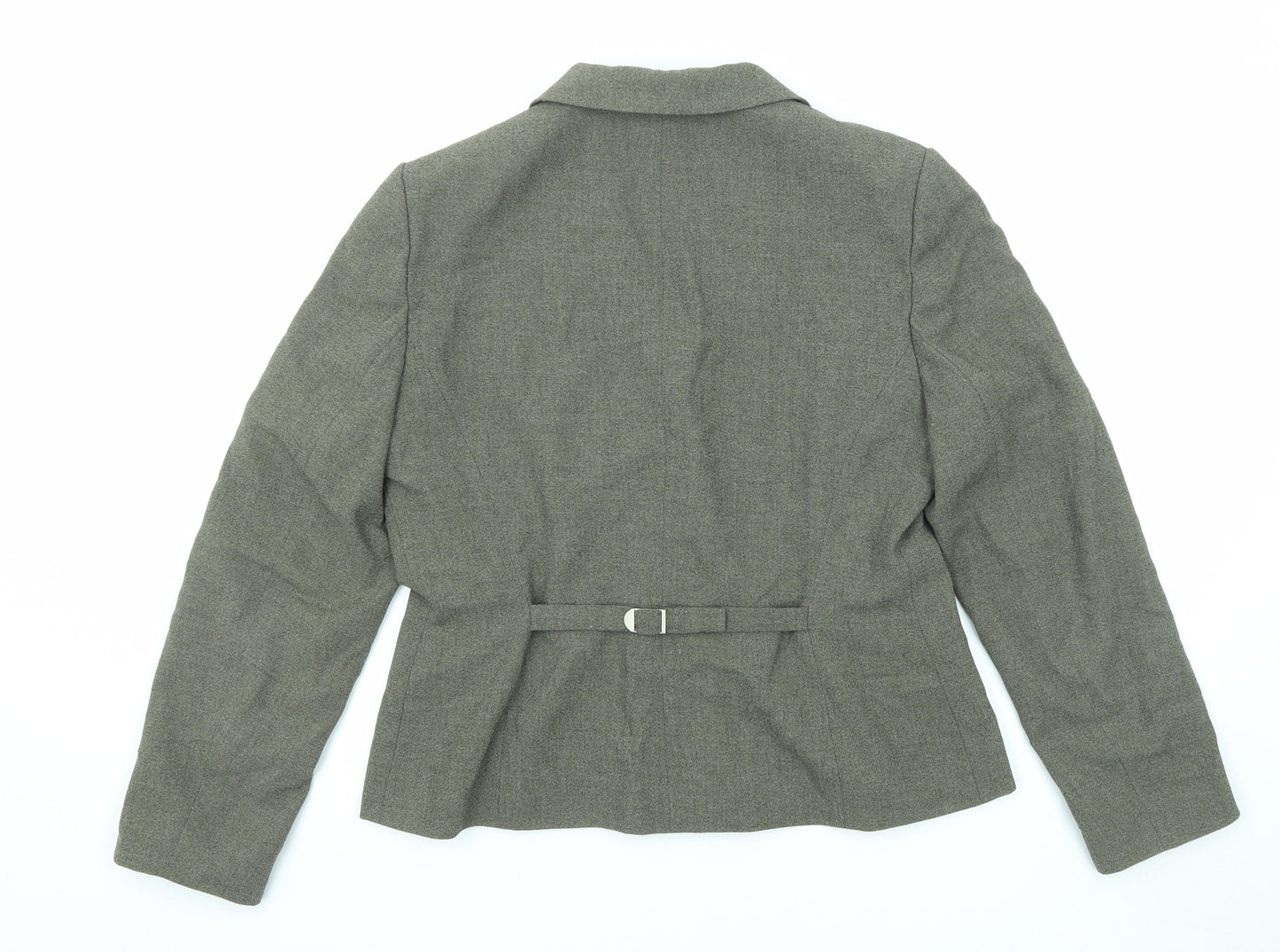 Wallis Womens Green Jacket Blazer Size 16 Button