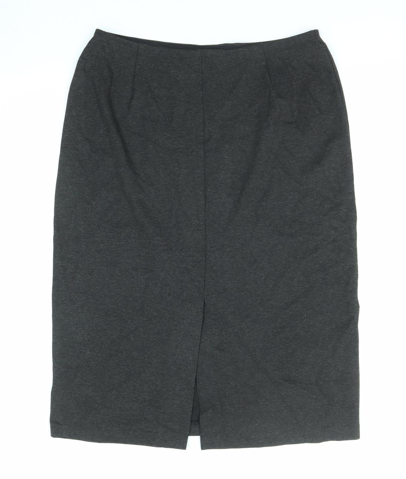St Michael Womens Black Viscose Straight & Pencil Skirt Size 18