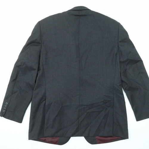 Greenwoods Mens Black Wool Jacket Suit Jacket Size 42 Regular