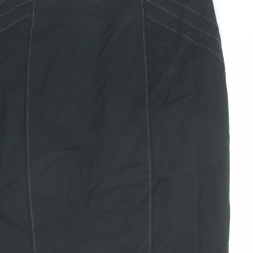 Marks and Spencer Womens Grey Polyester Straight & Pencil Skirt Size 18 Zip
