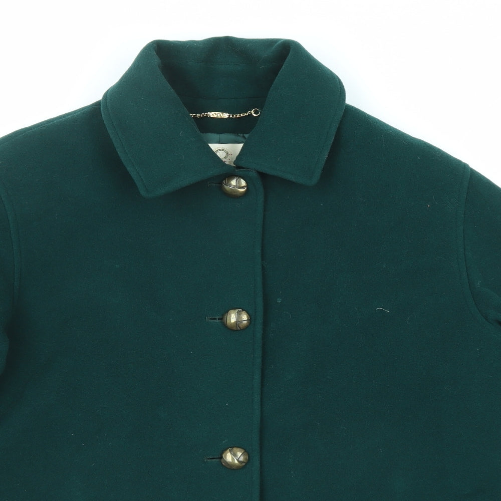 Viyella Womens Green Jacket Size 12 Button