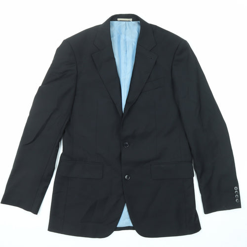 NEXT Mens Black Wool Jacket Suit Jacket Size 38 Regular