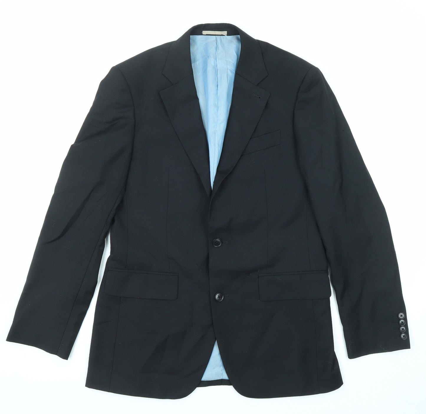 NEXT Mens Black Wool Jacket Suit Jacket Size 38 Regular