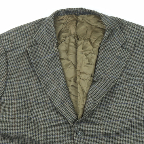 Marks and Spencer Mens Multicoloured Geometric Wool Jacket Suit Jacket Size 46 Regular