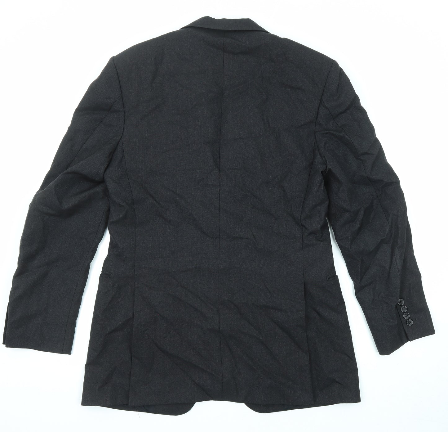 Ede & Ravenscroft Mens Black Wool Jacket Suit Jacket Size 42 Regular
