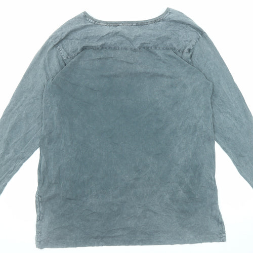 NEXT Womens Grey Cotton Basic T-Shirt Size 18 Round Neck