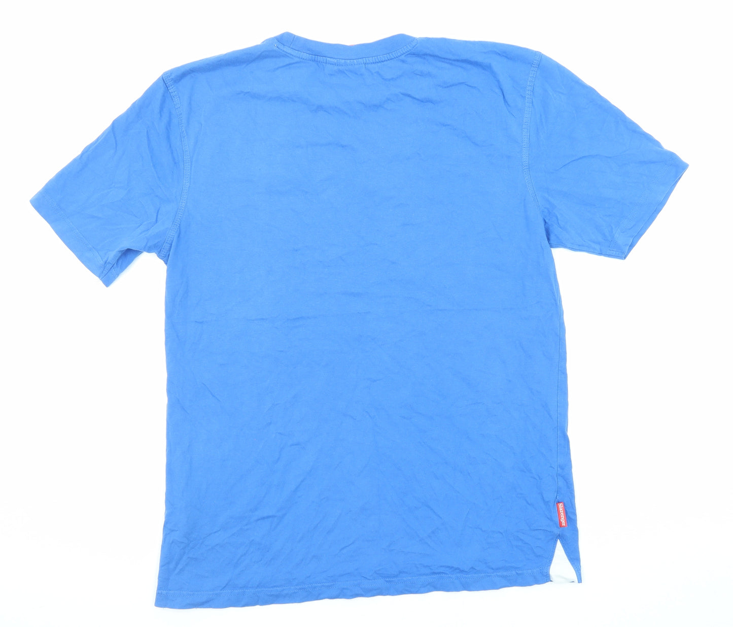Slazenger Mens Blue Cotton T-Shirt Size M Crew Neck