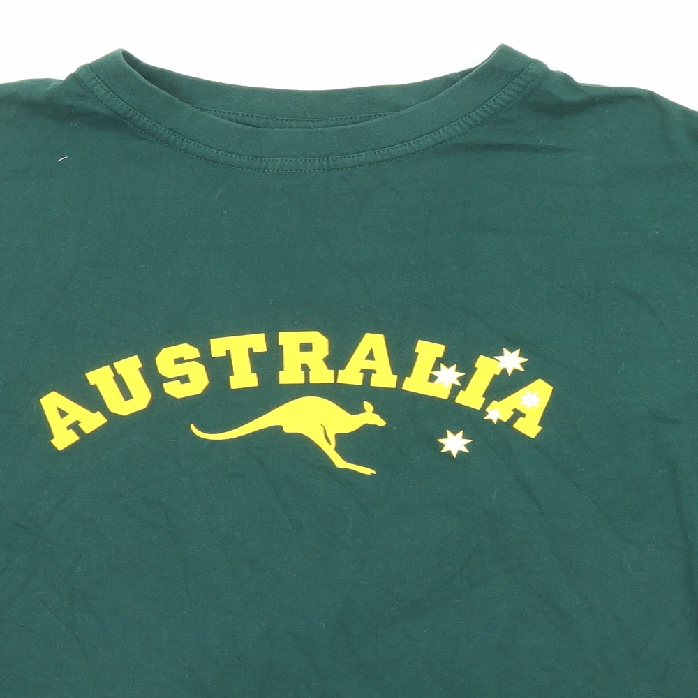 Ramo Womens Green Cotton Basic T-Shirt Size XS Round Neck - Australia