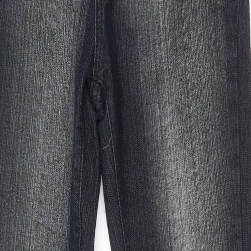 E.D.I Womens Black Cotton Straight Jeans Size 8 L31 in Regular Zip