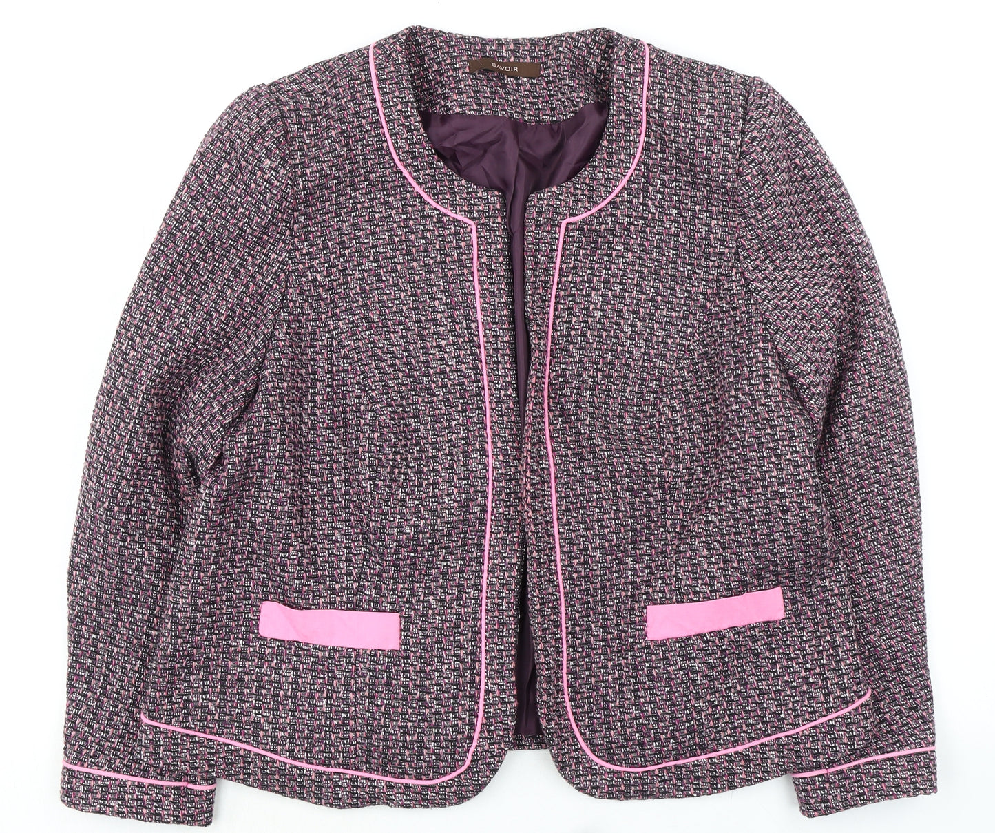 Savoir Womens Multicoloured Paisley Polyester Jacket Blazer Size 20