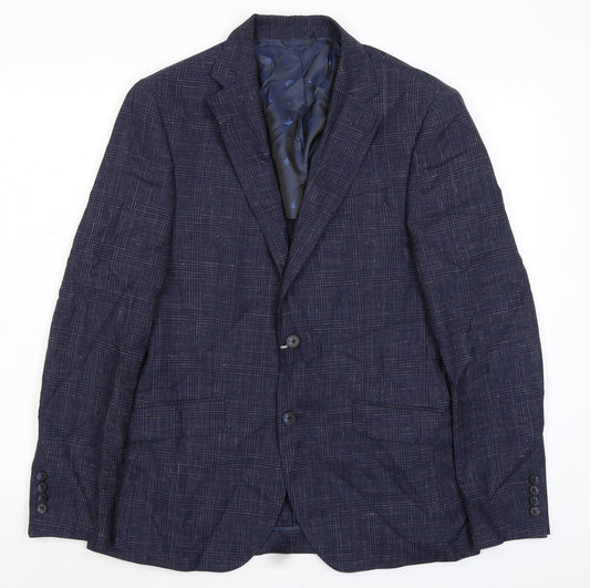 Reda Mens Blue Lyocell Jacket Suit Jacket Size 40 Regular