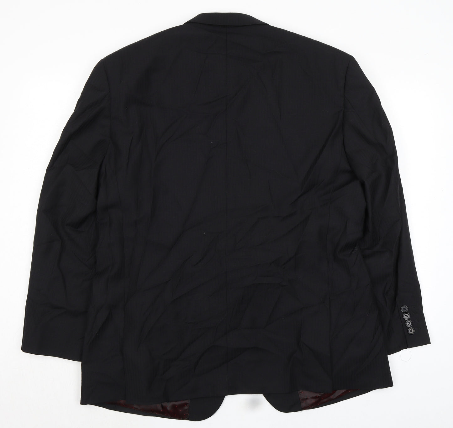 Reine Schurwolle Mens Black Wool Jacket Suit Jacket Size 44 Regular