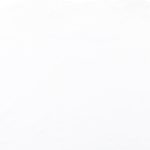 Zara Womens White Polyester Basic T-Shirt Size M Round Neck