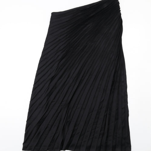 Marks and Spencer Womens Black Polyester Maxi Skirt Size 12 Zip